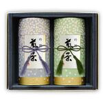 和染め缶2缶セット(特上八女茶、特上知覧茶)